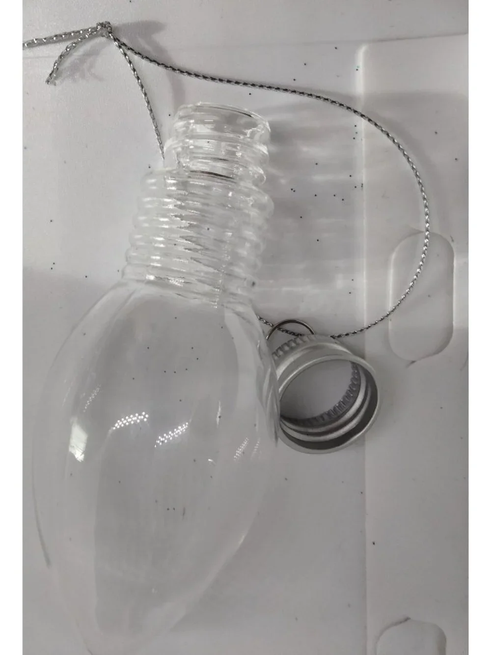 Clear Fillable light bulb Ornament Christmas Holiday Crafts Plastic DIY